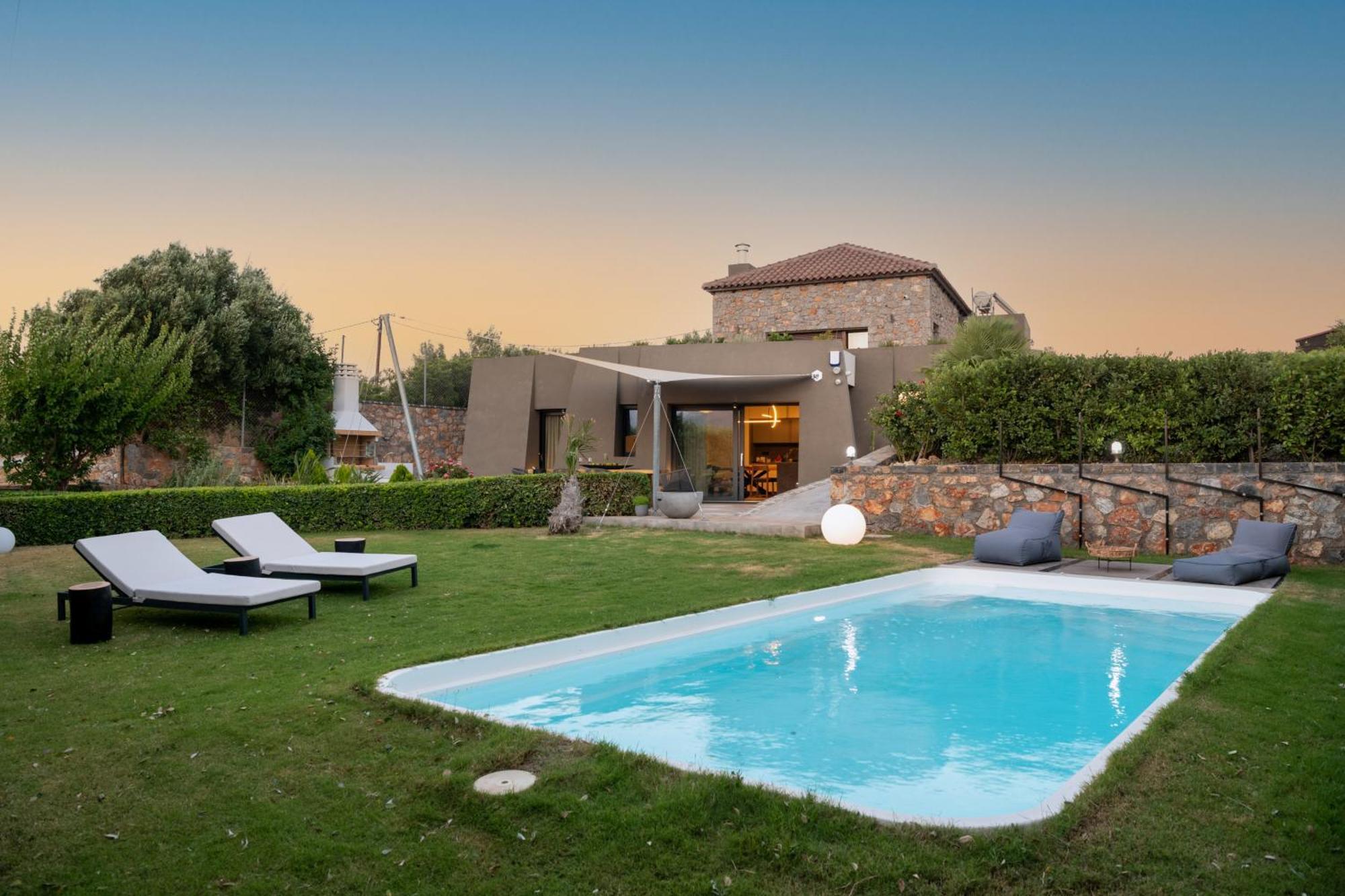 Lithari Luxury Villa With Private Pool, Your Perfect Retreat, Crete Ágios Nikólaos Екстериор снимка